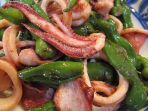 そのまんま。イカししとう~イカのさばき方付き♥~